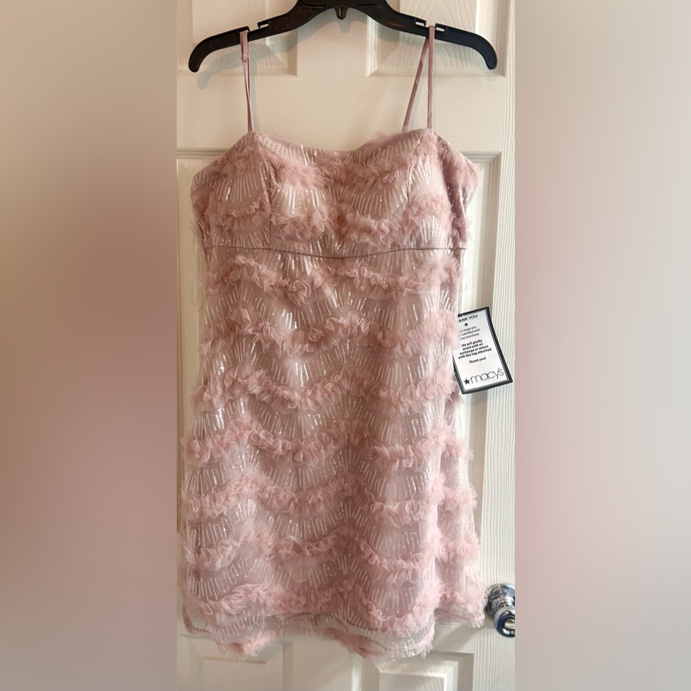 NWT Blush Sequin Ruffle Dress by Speechless